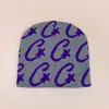 Nova tendência carta rua cruzeiro jacquard malha chapéu homens e mulheres skate quente personalidade boné pullover atacado