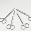 Tijeras de gasa de acero inoxidable transfronterizas, tijeras para retirar suturas médicas, tijeras quirúrgicas de disección experimental de cabeza redonda recta