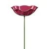 Estaca de Metal para Jardín con Flor Creativa Nueva Hecha a Mano Alimentador de Agua para Flores y Pájaros