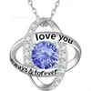 Collar de Plata de Ley S925 de Cuatro Hojas de Moda de Venta Caliente Transfronteriza para Mujer, Colgante de Moissanita de Imitación, Cadena para Clavícula, Regalo del Día de San Valentín