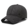Gorra nueva de otoño e invierno para personas de mediana edad y mayores, para actividades al aire libre, ciclismo, cálida gorra de algodón, gorra de béisbol con protección para los oídos a prueba de viento y para todo tipo de clima