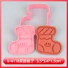 Serie Navideña Molde para Galletas Bufanda Muñeco de Nieve Dibujo Animado 3D Molde para Galletas Arcilla DIY Galletas con Impresión Artificial
