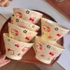 Color Bajo Vidriado Cerámica Hogar Dormitorio Rubor Cereza Gato Ins Corazón Femenino Bol de Arroz Bol de Yogur Bol de Postre Bol para Huevo al Vapor