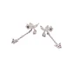 Pendientes de Borla con Forma de Flor y Mariposa Estilo Hada para Mujer, Pendientes con Corazón Girly, Diseño de Nicho, Sensación de Alta Gama, Nuevo Modelo 2022