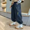 Pantalones para niños, jeans infantiles estilo primavera y otoño, pantalones rectos elegantes de otoño para niños mayores, venta al por mayor transfronteriza de moda
