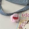 Pingente Fofo de Bolinha de Cabelo com Boca de Salsicha Chaveiro Divertido para Casal Namorada Acessórios de Chaveiro Engraçados Feios Fofos para Mochila