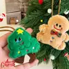 Colgante de peluche navideño caricatura muñeca linda pequeña adorno regalo pequeño etiqueta de nombre colgante navideño