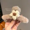 Pinza de Garra de Peluche para Mujer, Pinza Grande para el Cabello de Otoño e Invierno con un Toque de Lujo, Pinza de Tiburón Ins para Cabello Grueso, Pasador para Moño, Accesorio para el Cabello