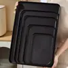 Bandeja Rectangular de Plástico Negro para Hotel con Logo, Bandeja Cuadrada Pequeña para Salón de Belleza, Bandeja de Exhibición Comercial