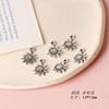 Pendientes de aleación retro personalizados, dulces y geniales, con lazo de flores, margaritas y abejas, hechos a mano, accesorios de material para pendientes.