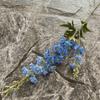 2 Garfos Jacinto Europeu simulação delphinium salão de casamento guia de estrada flor decorativa simulação Jacinto flor de seda arranjo de flores