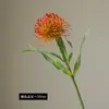 Ramo de Flores Artificiales con Hojas y Relleno de Aguja para Decoración de Escenas, Crisantemo de Pinza de Cangrejo de Goma Suave Realista de Alta Gama para Uso en Bodas