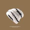 Gorro de Lana de Hilo de Pluma, Gorro de Punto de Felpa, Gorro de Tejer para Cabeza Grande de Mujer, Bufanda Cálida de Otoño e Invierno, Venta al por Mayor de Fábrica en Stock