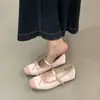 Pés Sem Cansaço! Aumento de Altura Invisível Primavera/Verão 2026 Sapatilhas Francesas de Ballet com Laço Mary Jane Baixas para Mulheres