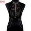 Corrente de Corpo Biquíni Dourada Colar de Corpo Moda Corrente de Cintura Acessórios de Vestido Colar Corrente de Corpo