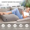 Cojín Inflable para Piernas, Almohada de Piernas Afelpada, Almohada Elevadora de Miembros Inferiores en Forma de Cuña, Almohada de Soporte para Fracturas, Respaldo de Cama para Aliviar la Fatiga