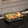 Nuevo Set de Bandeja de Preparación para Lavabo Refrigerado Plato para Pastel de Postre Fruta Congelada Sushi Sashimi Lavabo Transparente con Tapa