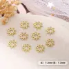 Decoraciones para Uñas Flor de Sol Dorada y Plateada Transfronterizas Flor de Sol Hueca de Aleación Metálica Accesorios DIY para Uñas