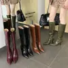 Botas femininas longas 2026 novo modelo outono e inverno, dropshipping transfronteiriço em estoque, botas femininas de salto alto com padrão de pedra, botas femininas de cano alto