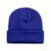 Gorro de Punto Acrílico Liso Bordado con Logo para Comercio Transfronterizo, Engrosado para Otoño e Invierno, Resistente al Frío y Cálido, Color Sólido, Unisex