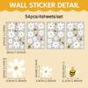 Nueva Decoración de Ventana de Vidrio Blanca con Margaritas de Verano Pegatina Decorativa para Ventana de Abeja Animal Pegatina Electrostática Pegatina para Ventana de Habitación Infantil