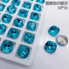 Online celebridade broca de unhas fundo pontiagudo em forma de diamante em forma de diamante k9 Super Flash gordura quadrado diamante multi-corte superfície flash acessórios decorações de broca de unhas