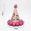 Sombrero de Cumpleaños para Niños y Adultos Punto Láser Reflectante Gorra Puntiaguda de Bola Gorra Puntiaguda de Fiesta Gorra de Corona Gorra de Bola Mao
