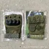 Guantes tácticos de dedo completo Oji de medio dedo con protección articulada de caparazón duro, cálidos, anticorte, especiales para aficionados militares, entrenamiento militar de combate