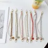 Nueva Cadena para Teléfono Móvil Correa de Bolso con Cadena de Cuero, Cadena Colgante de Perlas, Cadena Doble de Metal para Bolso, Cadena Corta para Bolsos Pequeños Estilo Chanel