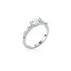 Anillo Tonglin de Plata de Ley S925, Anillo de Zirconia de Lujo Ligero, Anillo de Zirconia con Forma de Huevo de Moda de Gama Alta de Nicho para Mujer