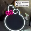 Lindo Sanrio Kuromi Luz de Atmósfera de Neón USB 5V Espejo de Escritorio para el Hogar Mesa Espejo de Maquillaje con Luz