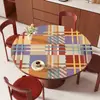 Mantel Redondo Estilo Americano, Impermeable, Resistente al Aceite, Resistente al Calor, Protector de Mesa, Nuevo Modelo 2025, Mantel Redondo de Lujo Ligero de Gama Alta
