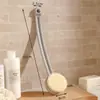Cepillo de baño, exfoliante de espalda, cepillo de ducha de mango largo, cepillo de espalda de cerdas suaves, exfoliante de espalda, herramienta para limpiar la espalda, cepillo de espalda de mango curvo