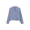 EVERTRUE Camisa Corta de Color Sólido para Mujer Primavera 2025 Nueva Coreana Holgada de Algodón Top 21772