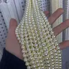 Perlas Artificiales de Vidrio de Alto Brillo Shijia Pearl, Redondas con Agujero Completo, Cuentas Sueltas de 2-10 mm, Accesorios para Manualidades de Cuentas Hechas a Mano