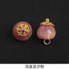 Botões de Fecho Cheongsam, Botões de Metal em Formato de Maçã de Jade Estilo Retrô, Acessórios Decorativos Estilo Chinês para Traje Tang