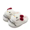 Delantal Gato Kiki Pantuflas de Algodón para Mujer 2026 Nuevo Otoño Invierno Hogar Interior Lindas Pantuflas de Algodón Antideslizantes para Mujer