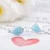 Pendientes Originales Hechos a Mano de Plata de Ley 925 Frescos Lindos Mini Ballena Azul Pequeña para Estudiantes 8776