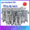 Filtro de Sacola de Aço Inoxidável 304 para Água Circulante, Água de Resfriamento, Água de Condicionamento de Ar, Água de Rio, Água Sedimentar, Água de Poço, Filtração de Água de Rio