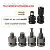 Chave Elétrica Adaptador de Cabeça de Conversão Multifuncional Adaptador Telescópico Canhão de Ar Mandril de Furadeira Elétrica Manual 1/2 para 1/4 Broca