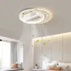 Lámpara de Sala de Estar, Lámpara de Techo, Moderna, Sencilla y Elegante, Estilo Nuevo, Gama Alta, Lámpara Creativa para Dormitorio, Lámpara Ventilador Eléctrico sin Aspas