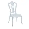 Silla de Palacio de Bambú de Cristal al por Mayor Plástico PC Acrílico Transparente Salón de Bodas Tema Salón de Banquetes Silla de Comedor para Bodas