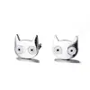 Brincos de Gato Estilo Coreano Moda Feminina Pequenos Frescos Coração de Menina Joias de Estudante Simples Pequenos Gatinhos com Gota de Cola