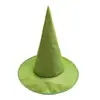 Chapéu de bruxa verde pontudo Chapéu de festa de Halloween Chapéu de mascarada cosplay Chapéu de palha