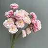 Flores Artificiales: Loto de 6 Cabezas, Peonía, Decoración de Boda, Arreglos Florales para Salones de Boda, Fondos para Fotografía, Flores Artificiales, Venta al por Mayor desde el Fabricante