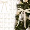 Decoración colgante de lazo de terciopelo de doble oreja para Navidad, bodas, fiestas, ambientación de eventos y decoración del hogar