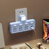 Toma multifunción Convertidor USB inalámbrico sin cable, enchufe doméstico multiusos de uno a dos o tres enchufes, enchufe y enchufe