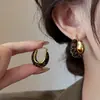Outono Inverno Maillard Brincos de Pérola Estampa de Leopardo Moda Feminina Presilhas de Orelha 2026 Novos Versáteis Luxo Leve Cesta de Legumes Acessórios de Brincos