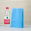 Bolsas de Papel Kraft Cuadradas de Fondo en Stock, Bolsas Planas de Papel Kraft de Colores Dulces, Bolsas de Papel Desechables para Empaquetado para Llevar