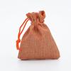 Bolsa de Lino con Lunares Audífonos Artesanía Navideña Regalo Almacenamiento de Joyería Embalaje Bolsa de Lino con Cordón Respetuosa con el Medio Ambiente